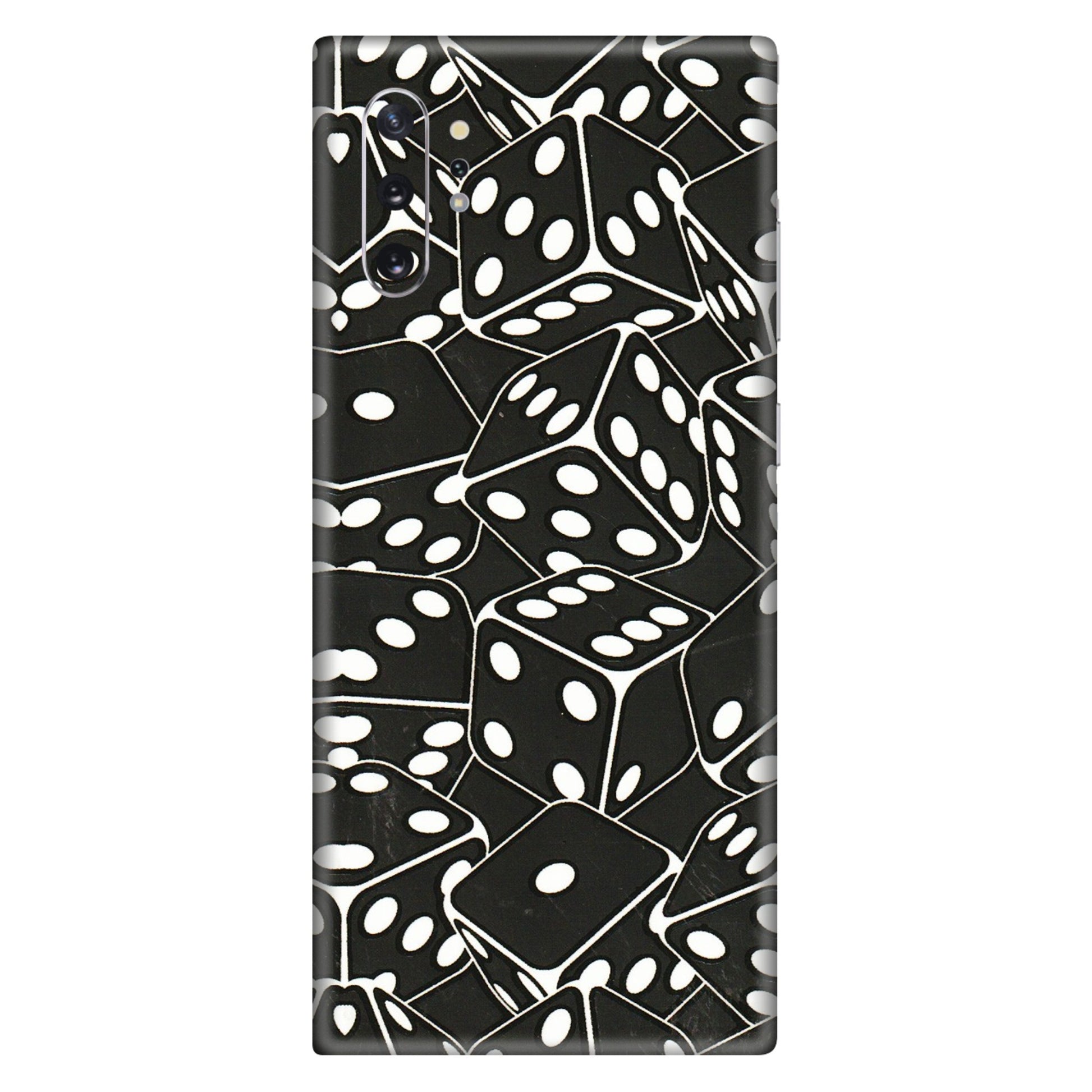 Samsung M/F/Note/Flip and C Phone Skins (All Models) - Big Black Dices - 3D Embossed Finish (L-106) Samsung Galaxy Note 10 Plus