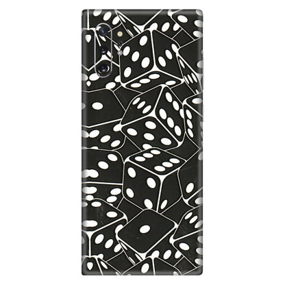 Samsung M/F/Note/Flip and C Phone Skins (All Models) - Big Black Dices - 3D Embossed Finish (L-106) Samsung Galaxy Note 10 Plus