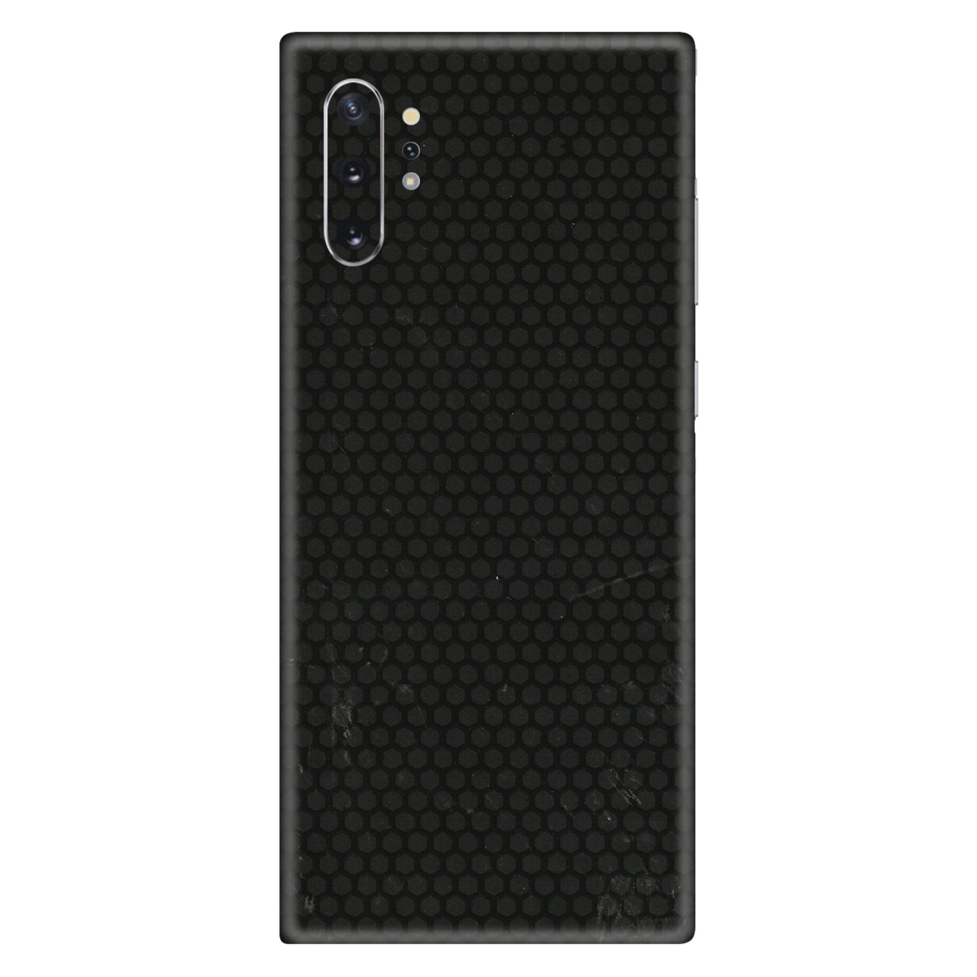 Samsung M/F/Note/Flip and C Phone Skins (All Models) - Black honeycomb - 3D Embossed Finish (L-114) Samsung Galaxy Note 10 Plus
