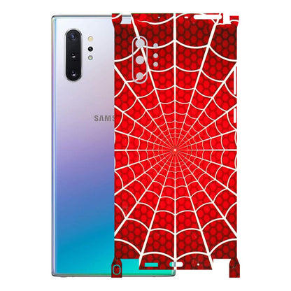 Samsung M/F/Note/Flip and C Phone Skins (All Models) - Classic Spidey Web - 3D Embossed Finish (L-115) Samsung Galaxy Note 10 Plus