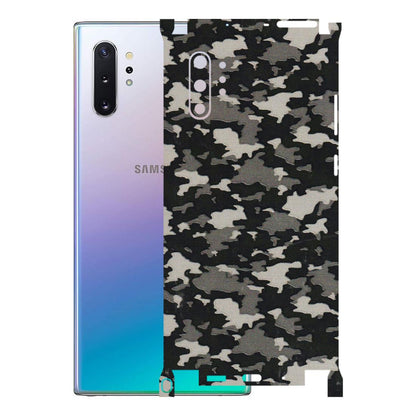 Samsung M/F/Note/Flip and C Phone Skins (All Models) - Black/Grey Camoflaunge - 3D Embossed Finish (L-142) Samsung Galaxy Note 10 Plus