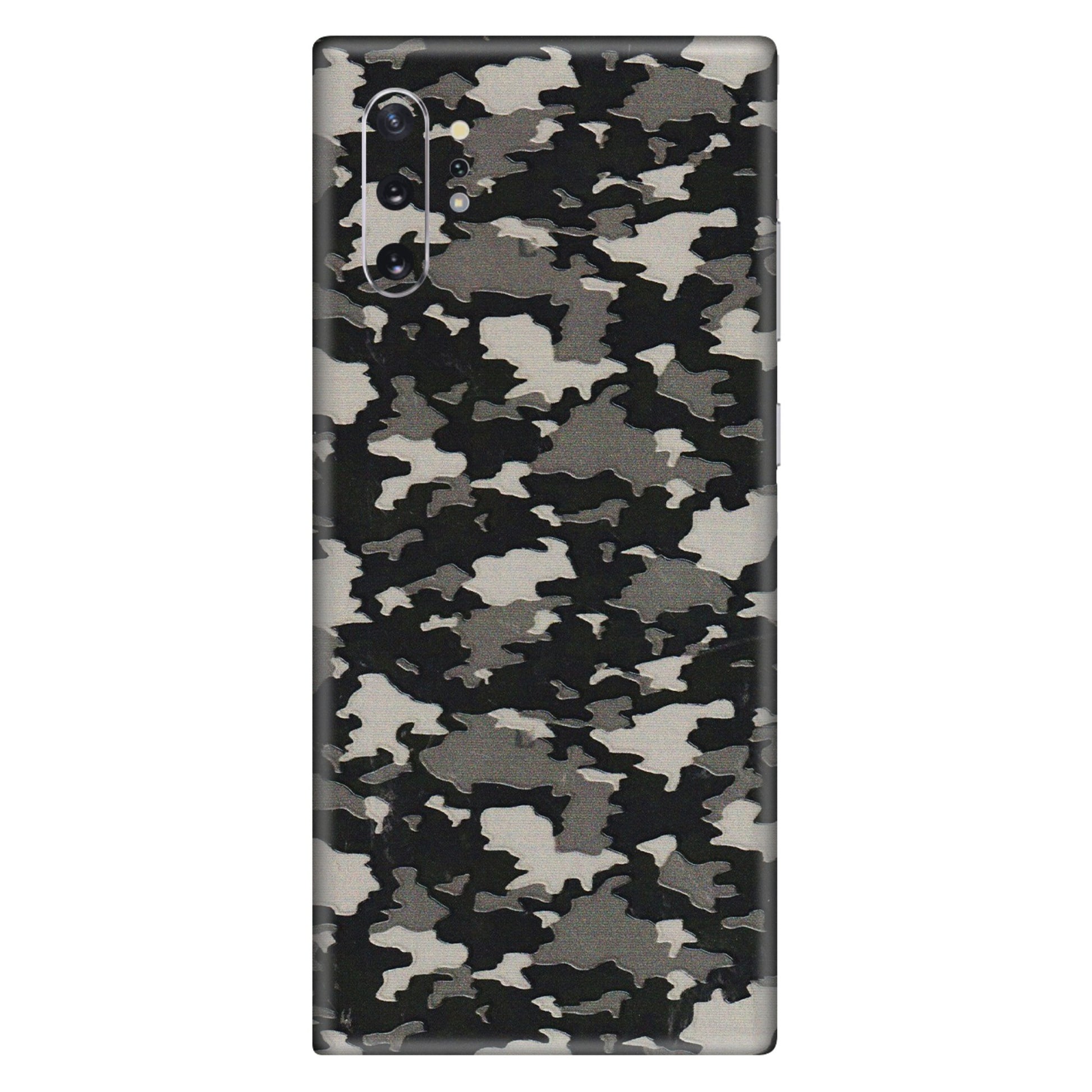 Samsung M/F/Note/Flip and C Phone Skins (All Models) - Black/Grey Camoflaunge - 3D Embossed Finish (L-142) Samsung Galaxy Note 10 Plus