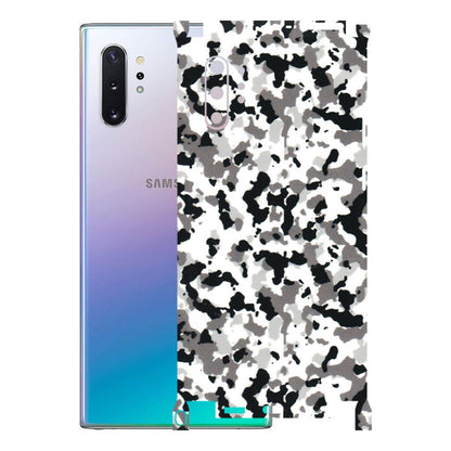Samsung M/F/Note/Flip and C Phone Skins (All Models) - White Black Camouflage - 3D Embossed Finish (L-18) Samsung Galaxy Note 10 Plus