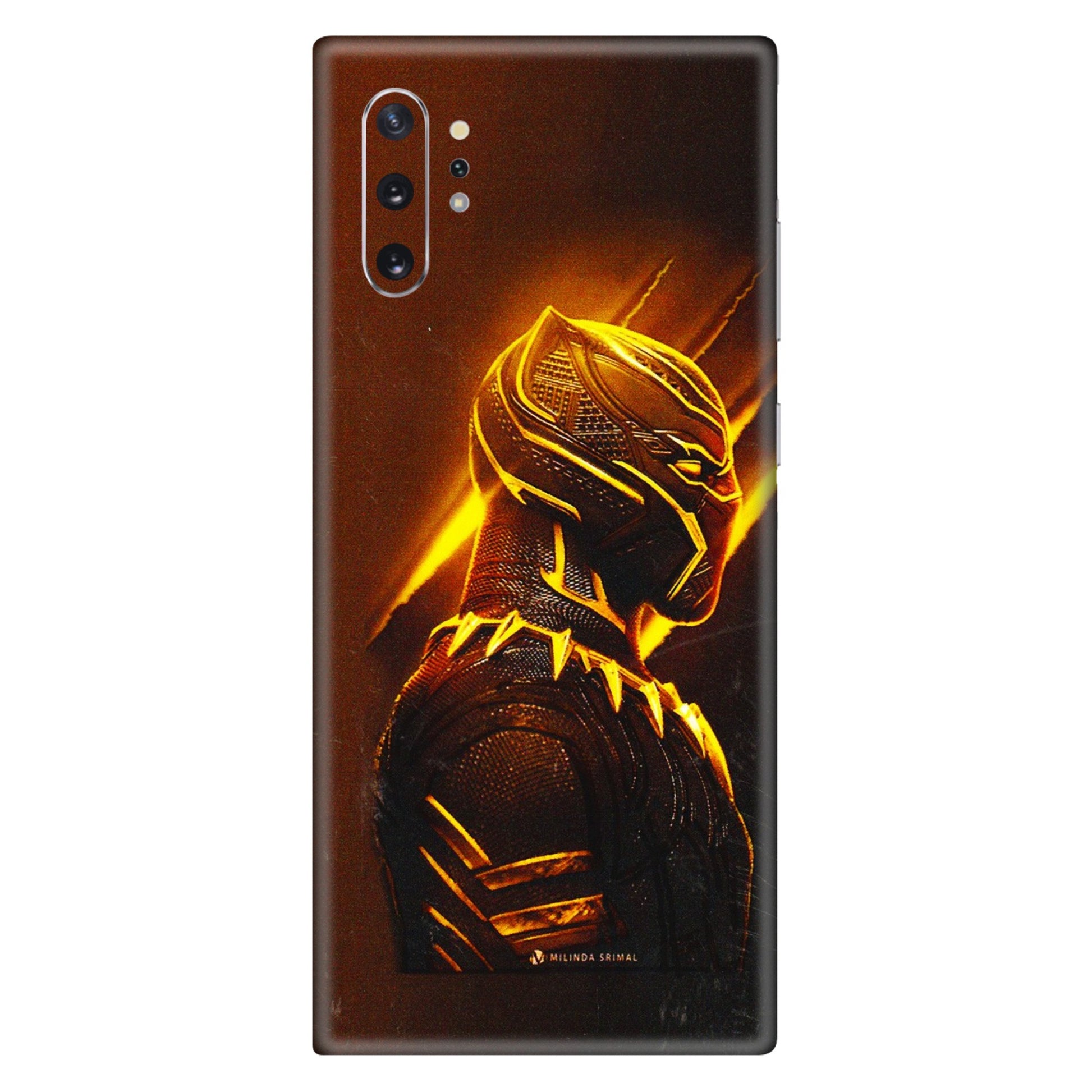 Samsung M/F/Note/Flip and C Phone Skins (All Models) - Gold Black Panther - 3D Embossed Finish (L-181) Samsung Galaxy Note 10 Plus