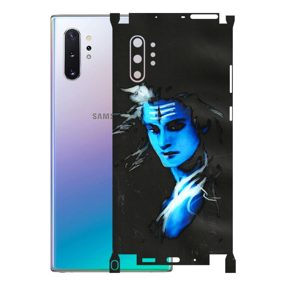 Samsung M/F/Note/Flip and C Phone Skins (All Models) - Har Har Mahadev Blue/Black - 3D Embossed Finish (L-185) Samsung Galaxy Note 10 Plus