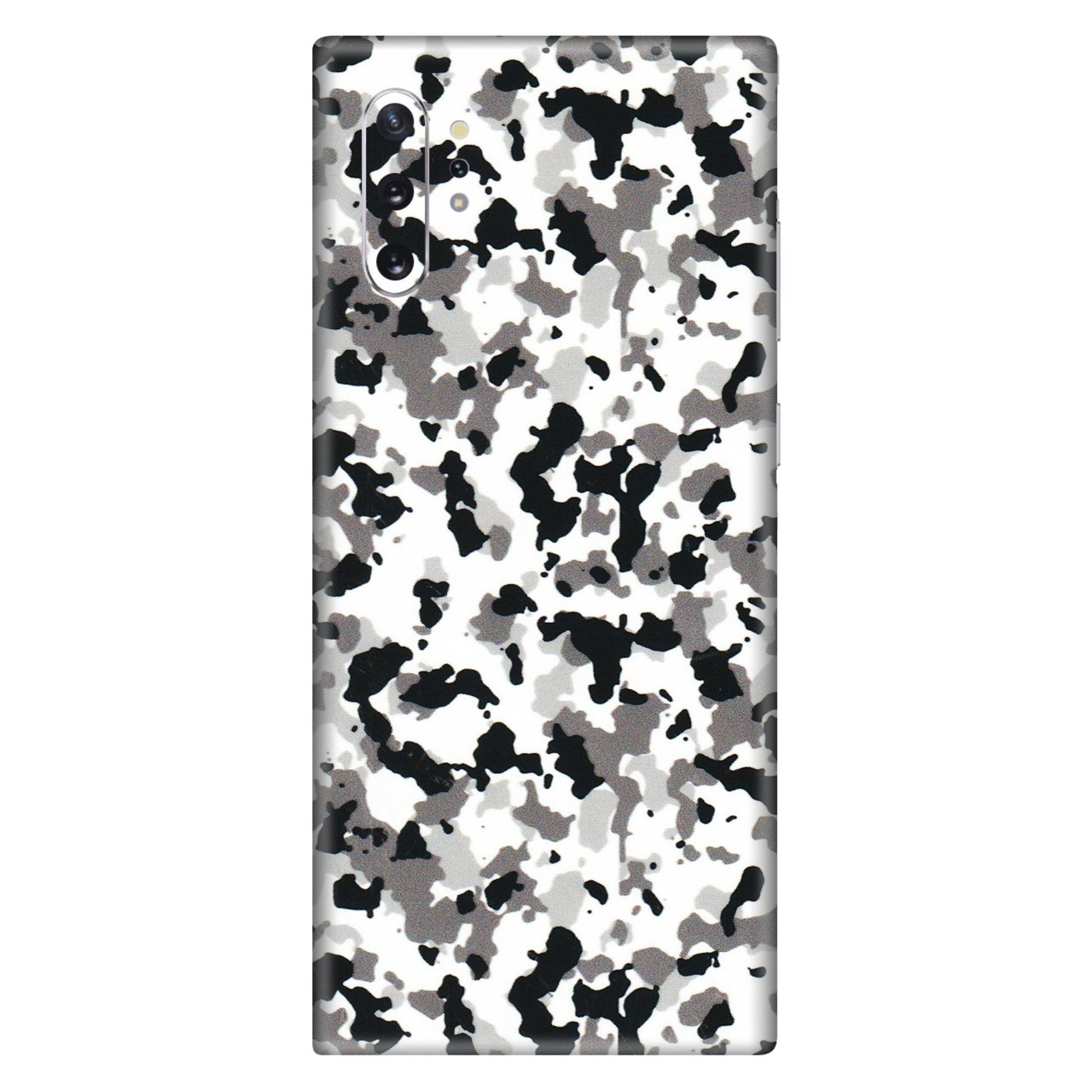 Samsung M/F/Note/Flip and C Phone Skins (All Models) - White Black Camouflage - 3D Embossed Finish (L-18) Samsung Galaxy Note 10 Plus