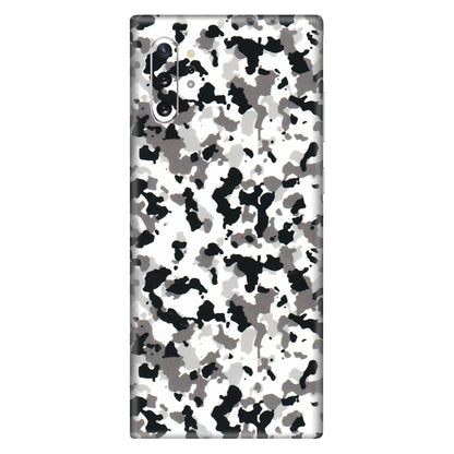 Samsung M/F/Note/Flip and C Phone Skins (All Models) - White Black Camouflage - 3D Embossed Finish (L-18) Samsung Galaxy Note 10 Plus