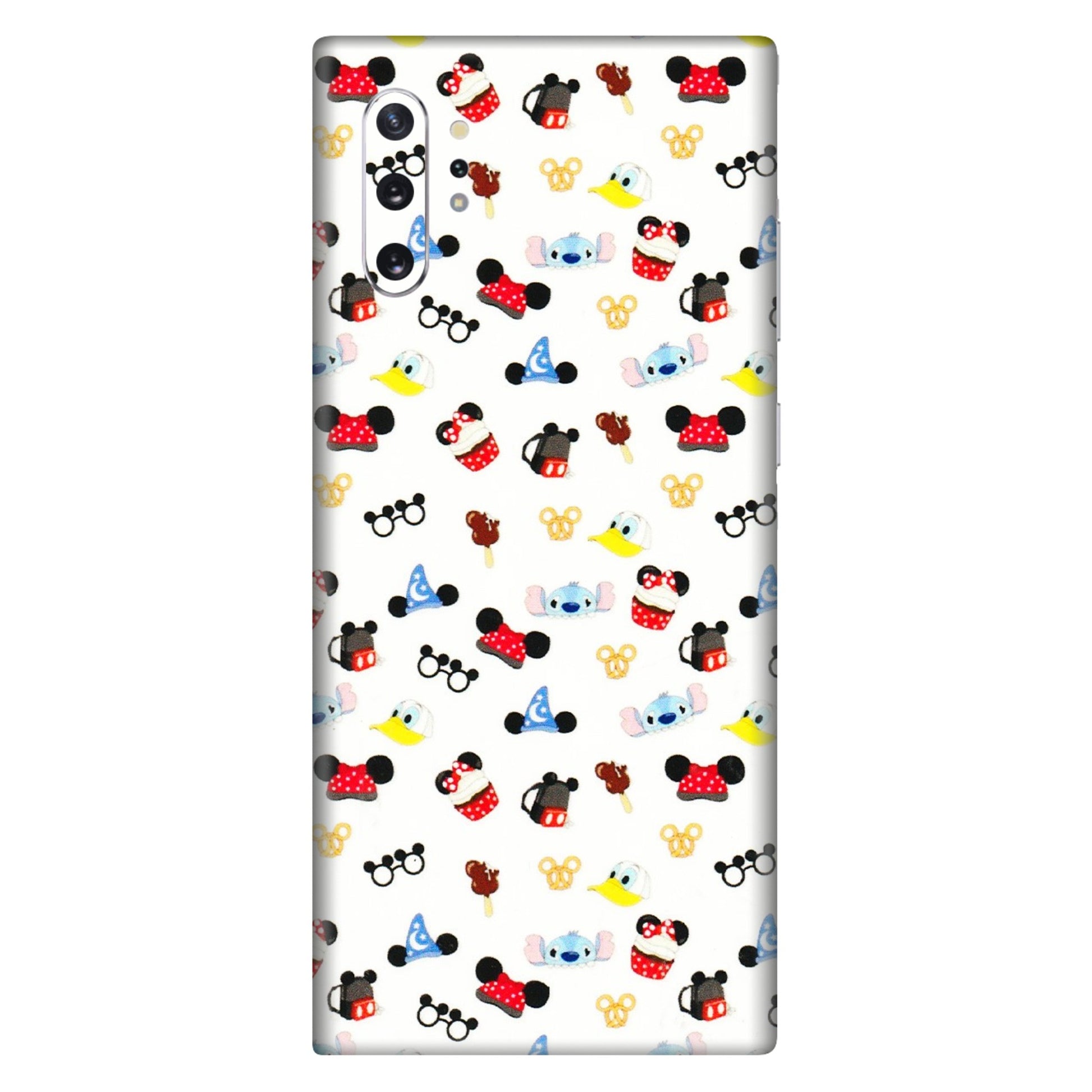 Samsung M/F/Note/Flip and C Phone Skins (All Models) - Minnie Mouse & Donald Doodles s - 3D Embossed Finish (L-194) Samsung Galaxy Note 10 Plus