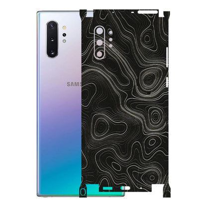 Samsung M/F/Note/Flip and C Phone Skins (All Models) - Black Swirl - 3D Embossed Finish (L-196) Samsung Galaxy Note 10 Plus