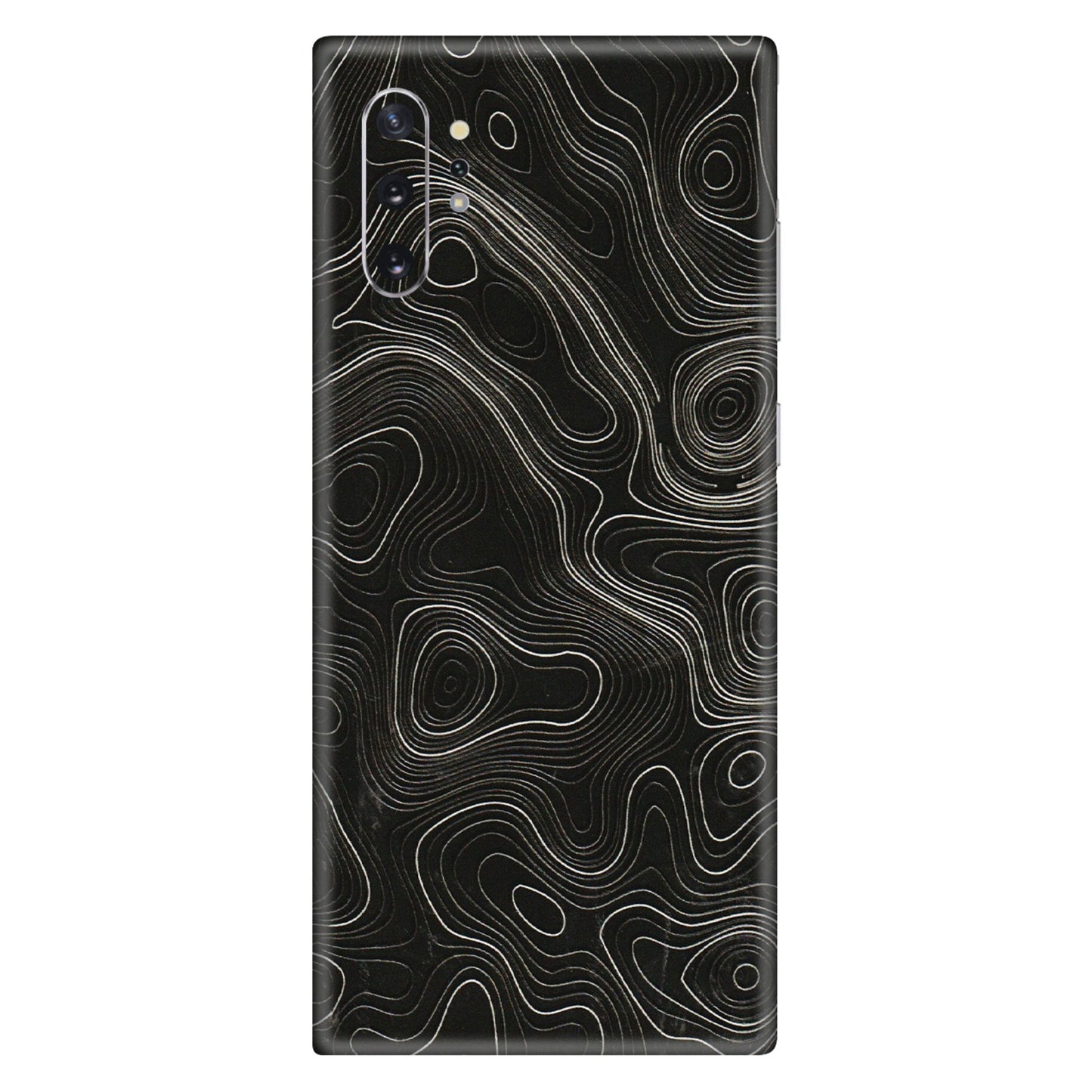 Samsung M/F/Note/Flip and C Phone Skins (All Models) - Black Swirl - 3D Embossed Finish (L-196) Samsung Galaxy Note 10 Plus