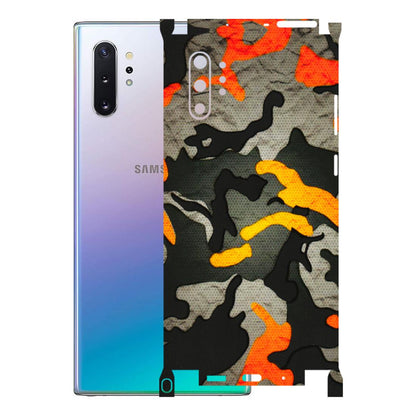 Samsung M/F/Note/Flip and C Phone Skins (All Models) - Orange Camouflage - 3D Embossed Finish (L-204) Samsung Galaxy Note 10 Plus