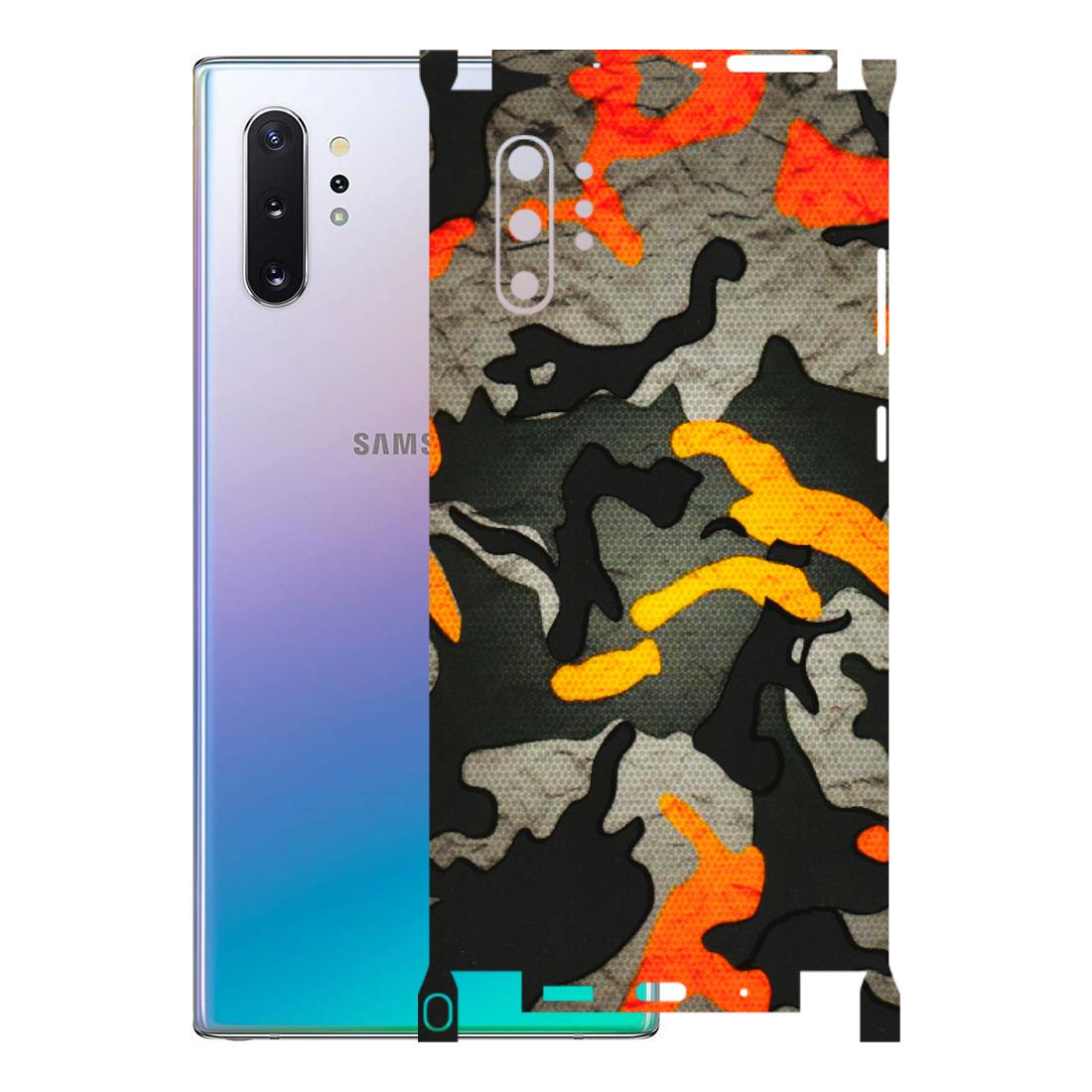 Samsung M/F/Note/Flip and C Phone Skins (All Models) - Orange Camouflage - 3D Embossed Finish (L-204) Samsung Galaxy Note 10 Plus