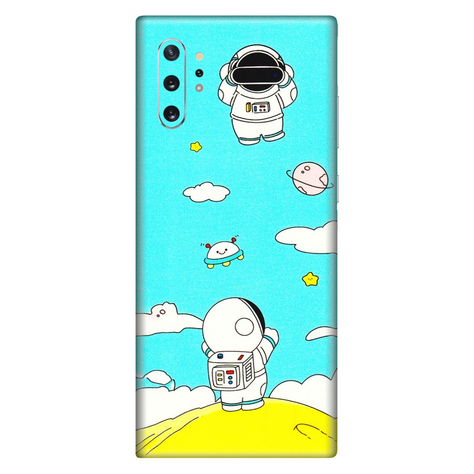 Samsung M/F/Note/Flip and C Phone Skins (All Models) - Blue Skies Astro Float - 3D Embossed Finish (L-230) Samsung Galaxy Note 10 Plus