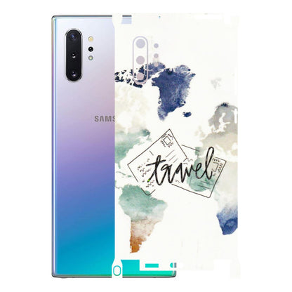 Samsung M/F/Note/Flip and C Phone Skins (All Models) - Travel The World - 3D Embossed Finish (L-232) Samsung Galaxy Note 10 Plus