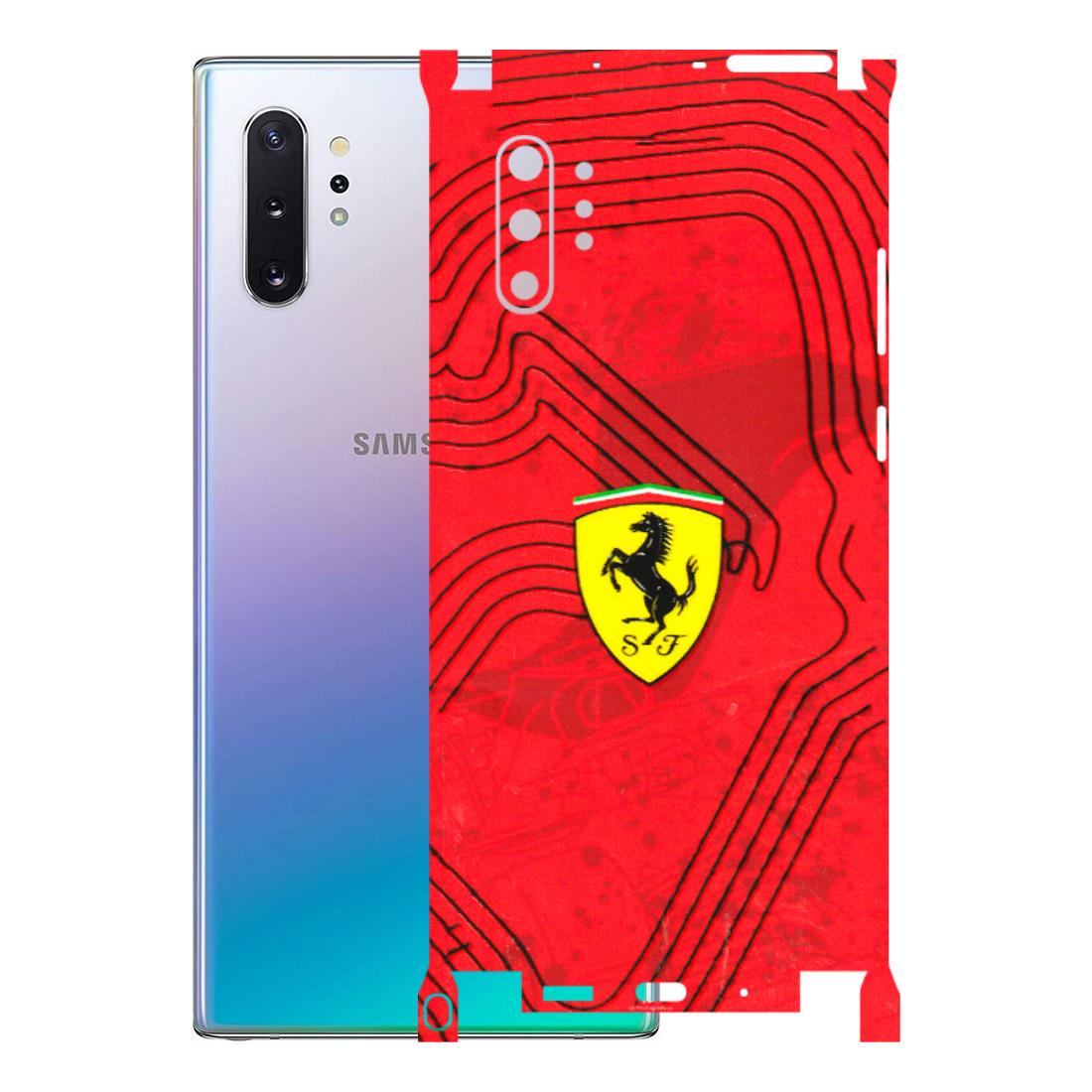 Samsung M/F/Note/Flip and C Phone Skins (All Models) - Red Ferrari Logo Stylish - 3D Embossed Finish (L-238) Samsung Galaxy Note 10 Plus