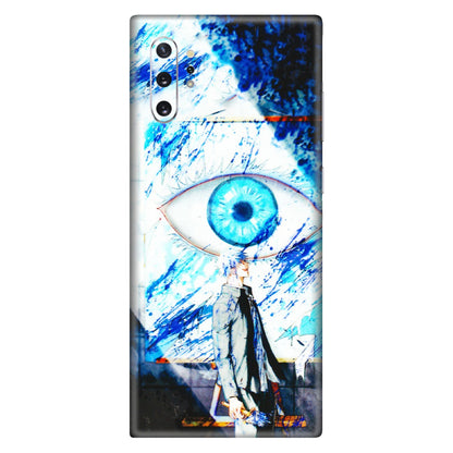 Samsung M/F/Note/Flip and C Phone Skins (All Models) - Gojo Satoru evil eye - 3D Embossed Finish (L-239) Samsung Galaxy Note 10 Plus