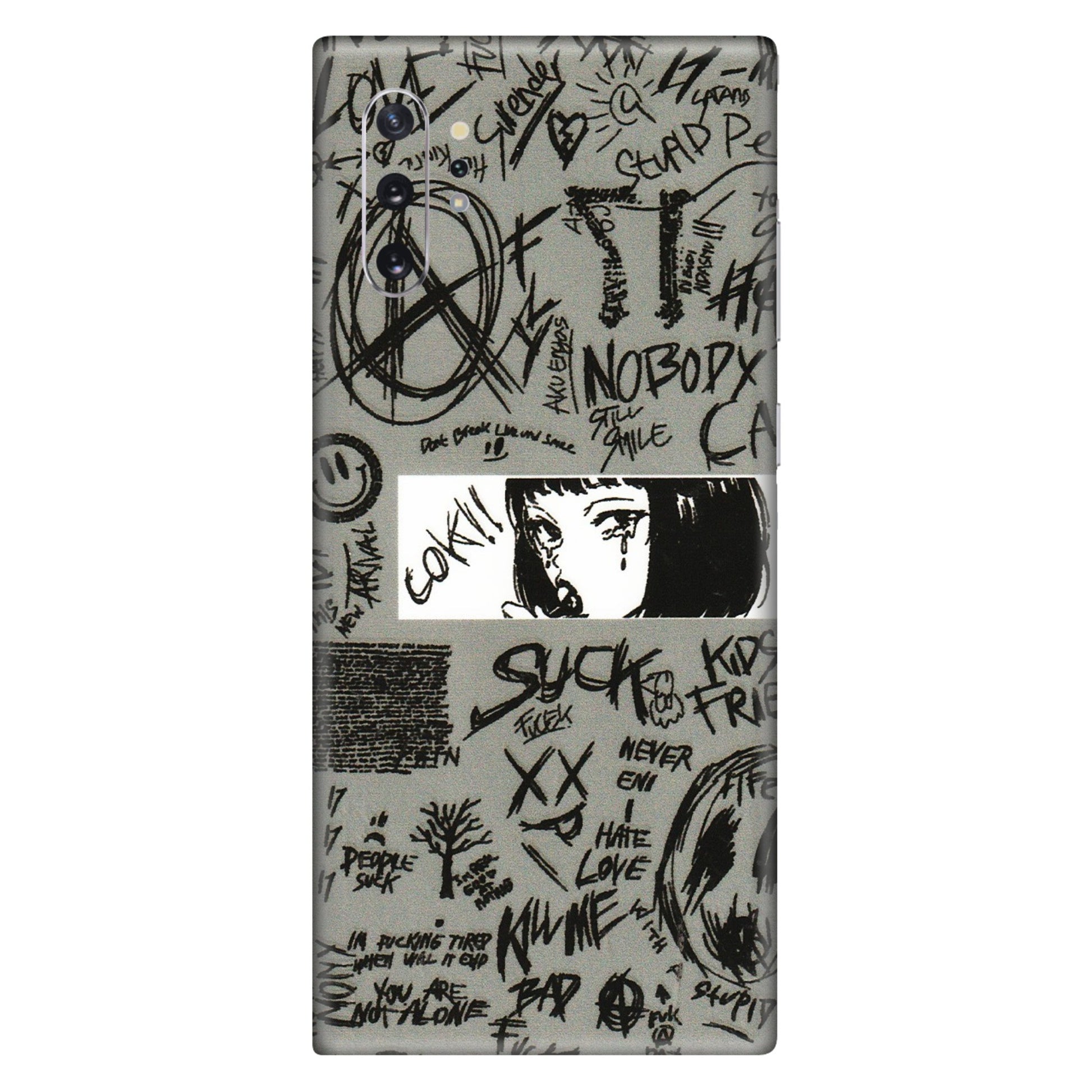 Samsung M/F/Note/Flip and C Phone Skins (All Models) - Never Have Love Anime - 3D Embossed Finish (L-260) Samsung Galaxy Note 10 Plus