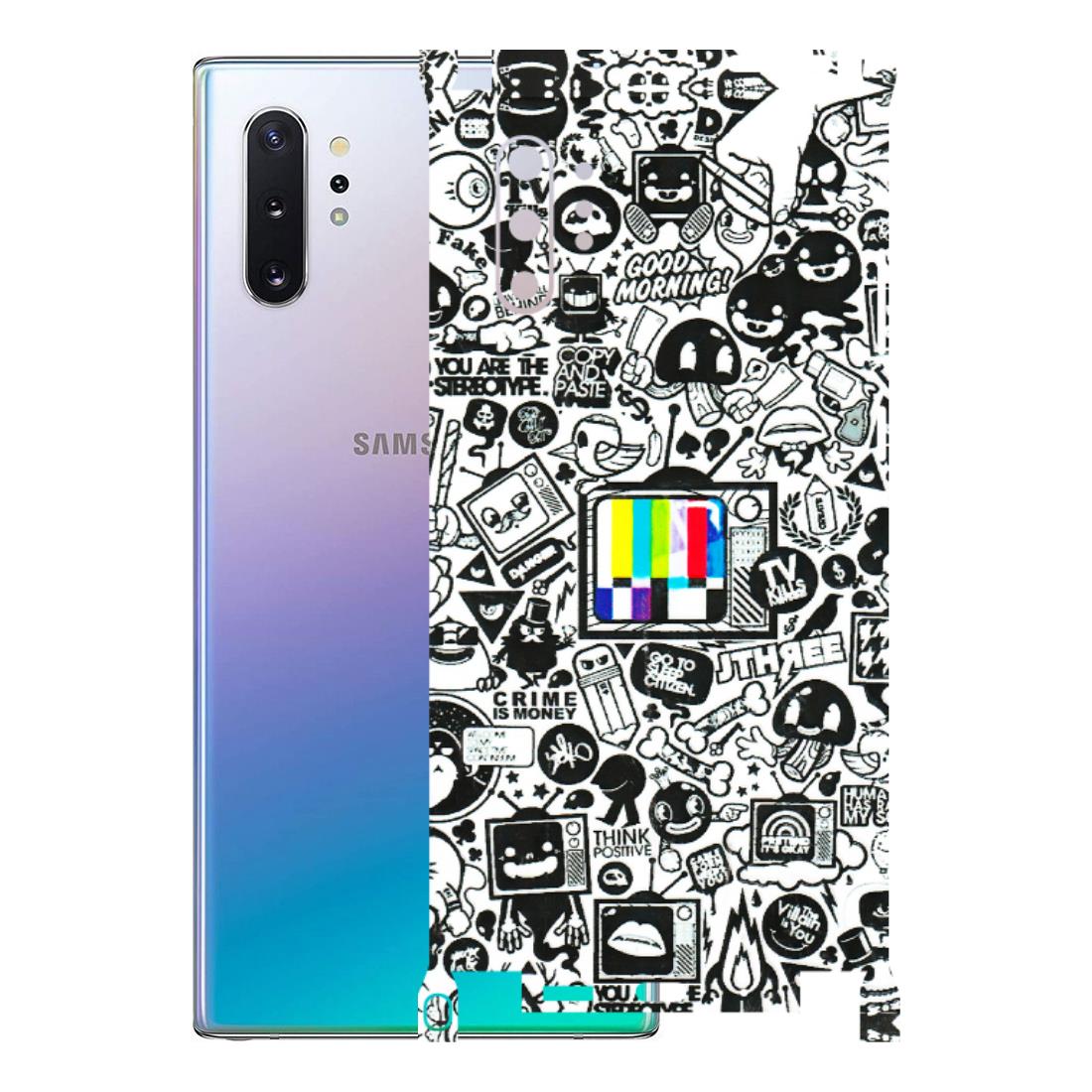 Samsung M/F/Note/Flip and C Phone Skins (All Models) - Doodles Positive Art - 3D Embossed Finish (L-263) Samsung Galaxy Note 10 Plus