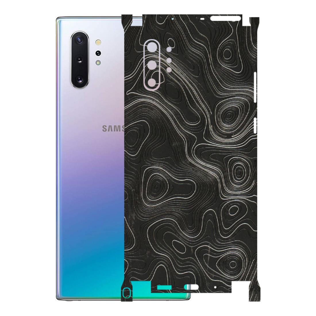 Samsung M/F/Note/Flip and C Phone Skins (All Models) - Abstract White Line Map - 3D Embossed Finish (L-269) Samsung Galaxy Note 10 Plus