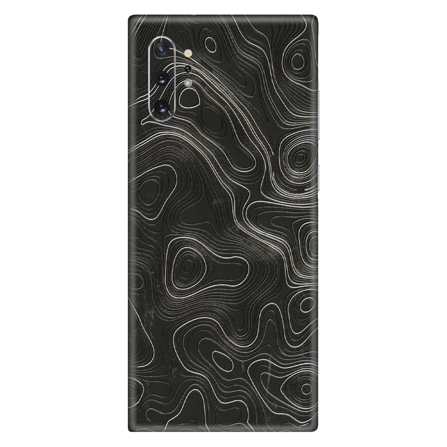 Samsung M/F/Note/Flip and C Phone Skins (All Models) - Abstract White Line Map - 3D Embossed Finish (L-269) Samsung Galaxy Note 10 Plus