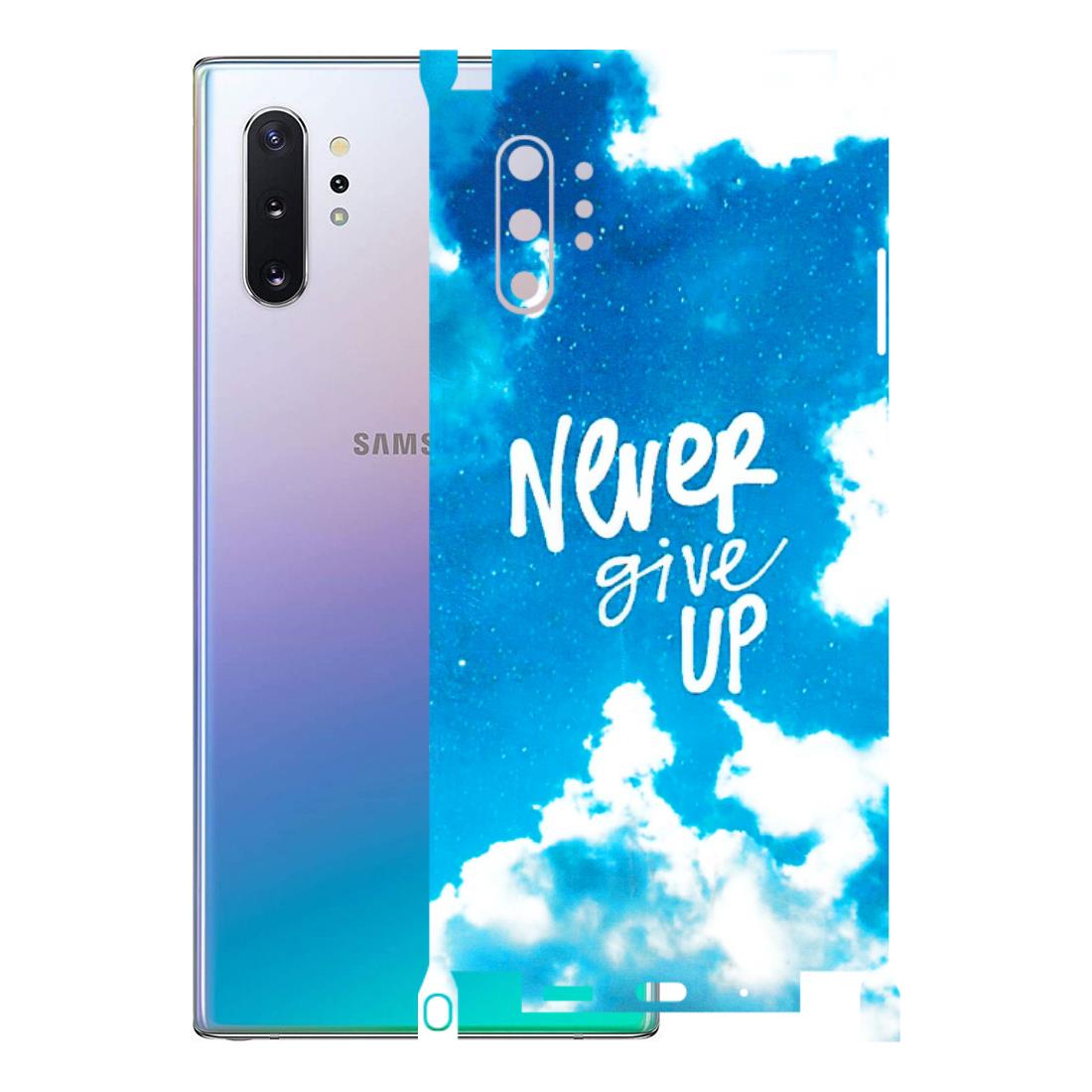Samsung M/F/Note/Flip and C Phone Skins (All Models) - Never Give Up - 3D Embossed Finish (L-279) Samsung Galaxy Note 10 Plus