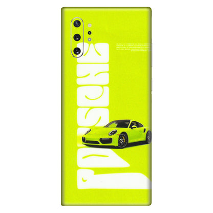 Samsung M/F/Note/Flip and C Phone Skins (All Models) - Lime Green Porche - 3D Embossed Finish (L-30) Samsung Galaxy Note 10 Plus