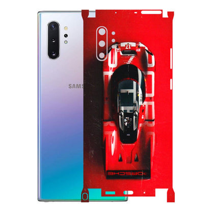 Samsung M/F/Note/Flip and C Phone Skins (All Models) - Red Porsche Car Logo - 3D Embossed Finish (L-315) Samsung Galaxy Note 10 Plus