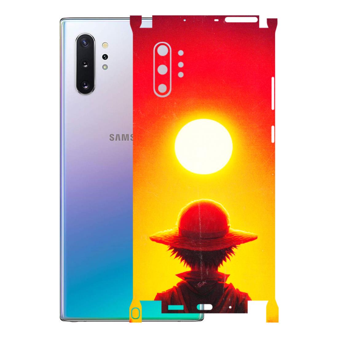 Samsung M/F/Note/Flip and C Phone Skins (All Models) - Cool Sunset With Monkey D.Luffy Anime - 3D Embossed Finish (L-329) Samsung Galaxy Note 10 Plus
