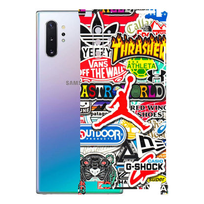 Samsung M/F/Note/Flip and C Phone Skins (All Models) - Multi Brands Sticker Graffiti - 3D Embossed Finish (L-37) Samsung Galaxy Note 10 Plus