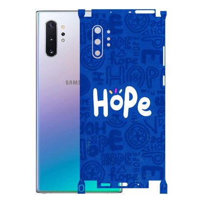 Samsung M/F/Note/Flip and C Phone Skins (All Models) - Hope Doodles Blue - 3D Embossed Finish (L-43) Samsung Galaxy Note 10 Plus