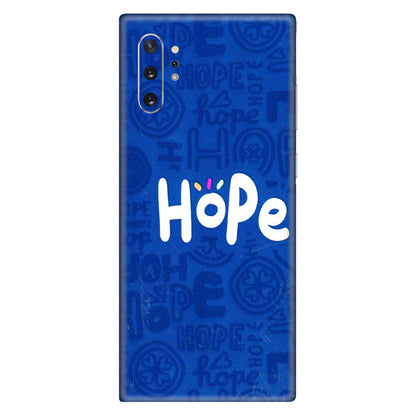 Samsung M/F/Note/Flip and C Phone Skins (All Models) - Hope Doodles Blue - 3D Embossed Finish (L-43) Samsung Galaxy Note 10 Plus