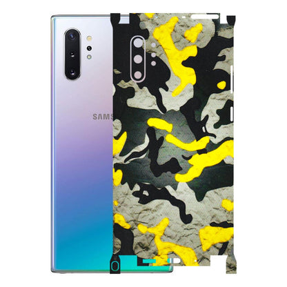 Samsung M/F/Note/Flip and C Phone Skins (All Models) - Yellow Camouflage - 3D Embossed Finish (L-61) Samsung Galaxy Note 10 Plus