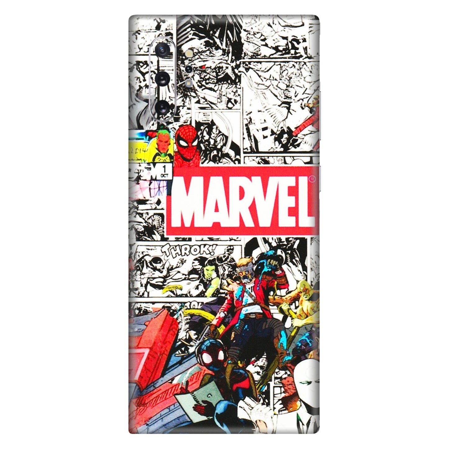 Samsung M/F/Note/Flip and C Phone Skins (All Models) - Marvel Colorful Comic - 3D Embossed Finish (L-64) Samsung Galaxy Note 10 Plus