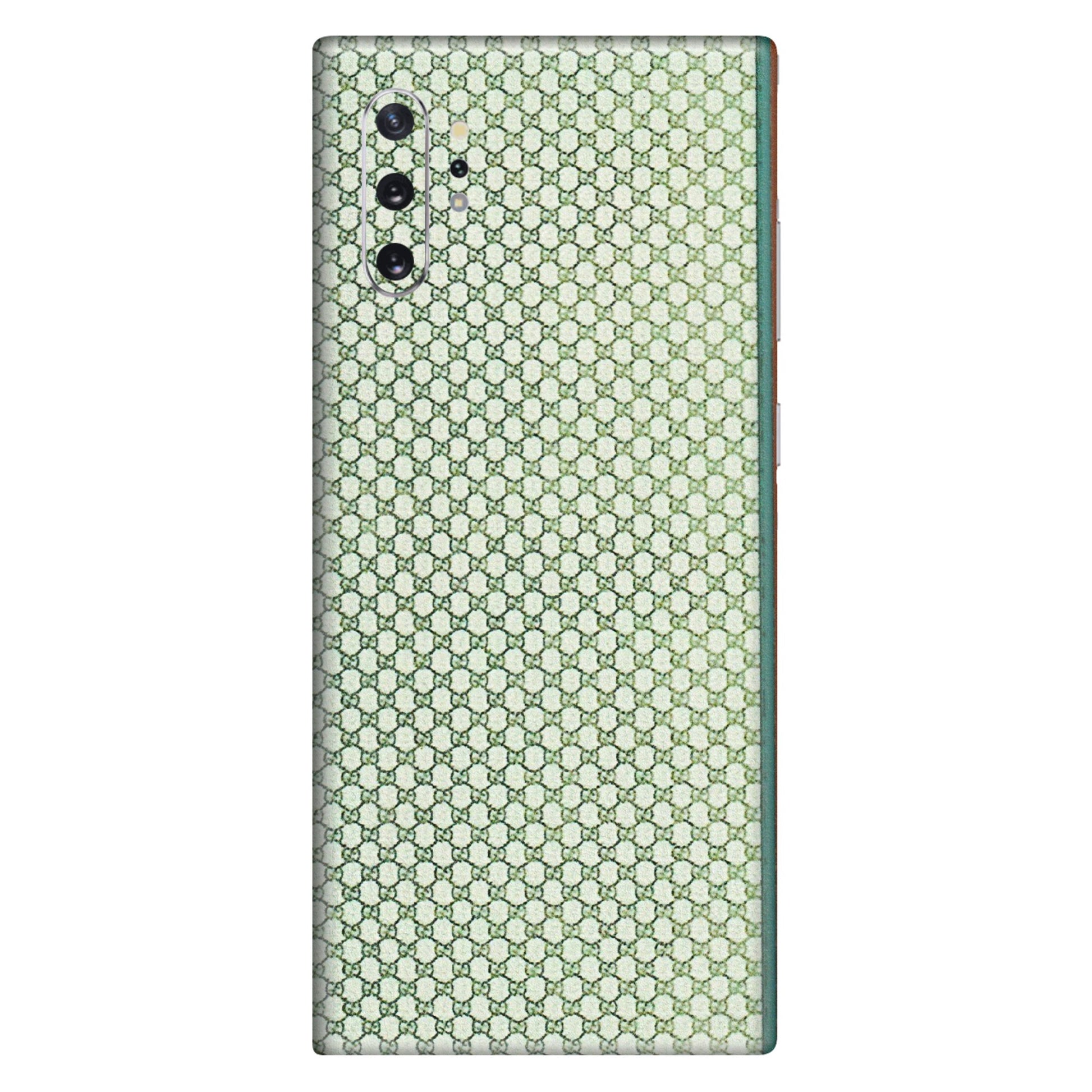 Samsung M/F/Note/Flip and C Phone Skins (All Models) - Gucci Fabric Pattern - 3D Embossed Finish (L-73) Samsung Galaxy Note 10 Plus