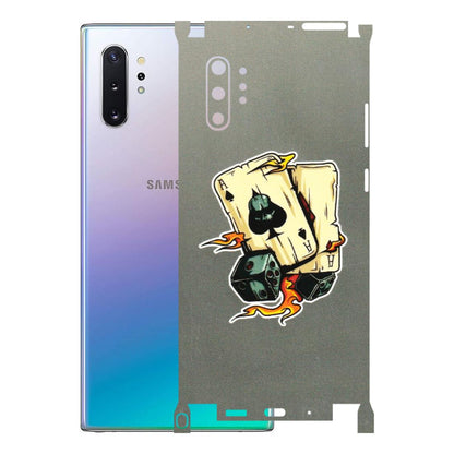 Samsung M/F/Note/Flip and C Phone Skins (All Models) - Grey Cards Of Ace - 3D Embossed Finish (L-77) Samsung Galaxy Note 10 Plus