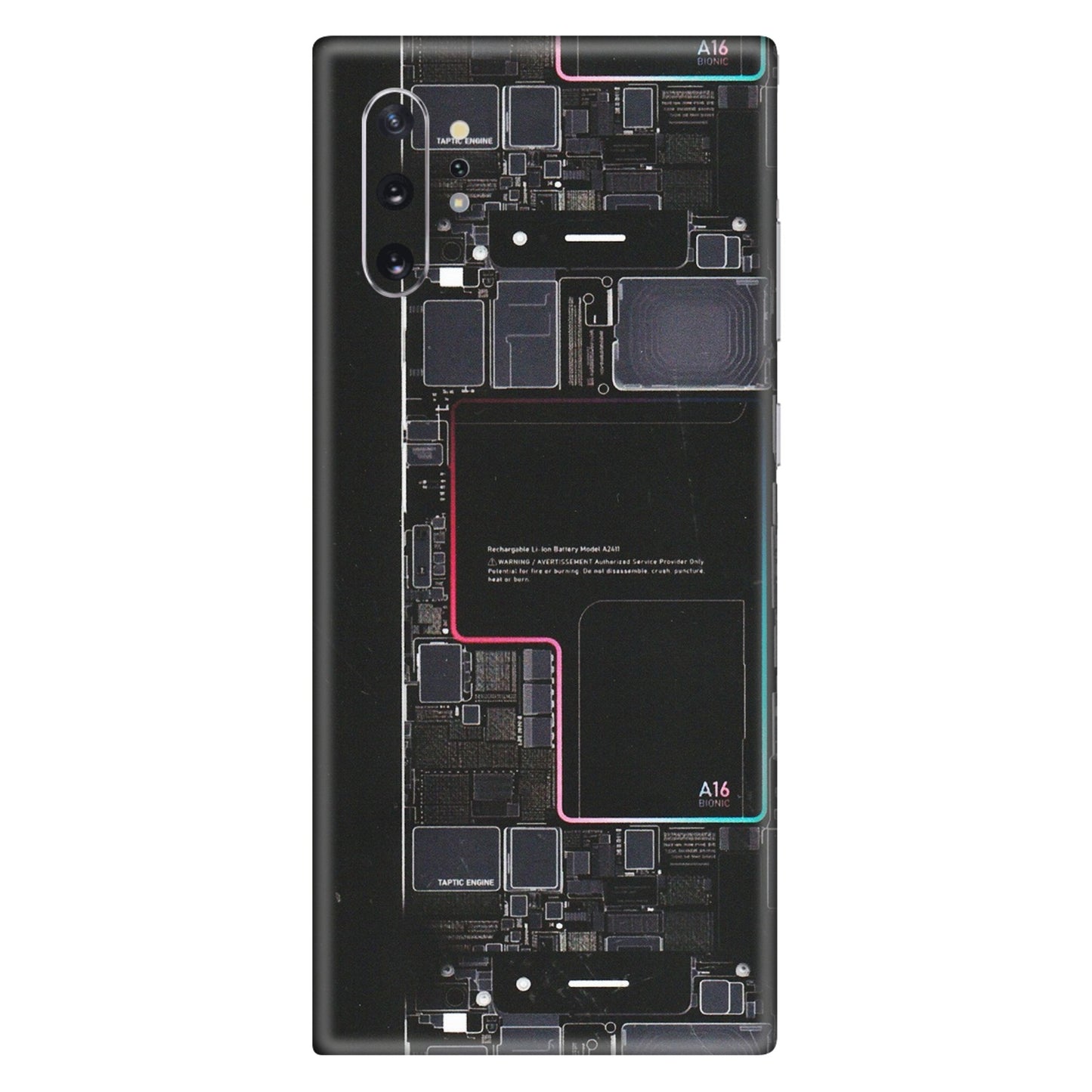 Samsung M/F/Note/Flip and C Phone Skins (All Models) - Motherboard Circuit Layout - Matte Finish (M-117) Samsung Galaxy Note 10 Plus