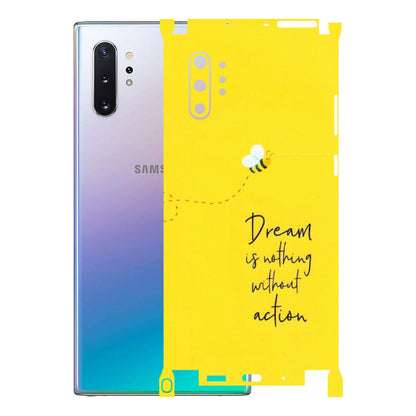 Samsung M/F/Note/Flip and C Phone Skins (All Models) - Dream Is Nothing Without Action - Matte Finish (M-138) Samsung Galaxy Note 10 Plus