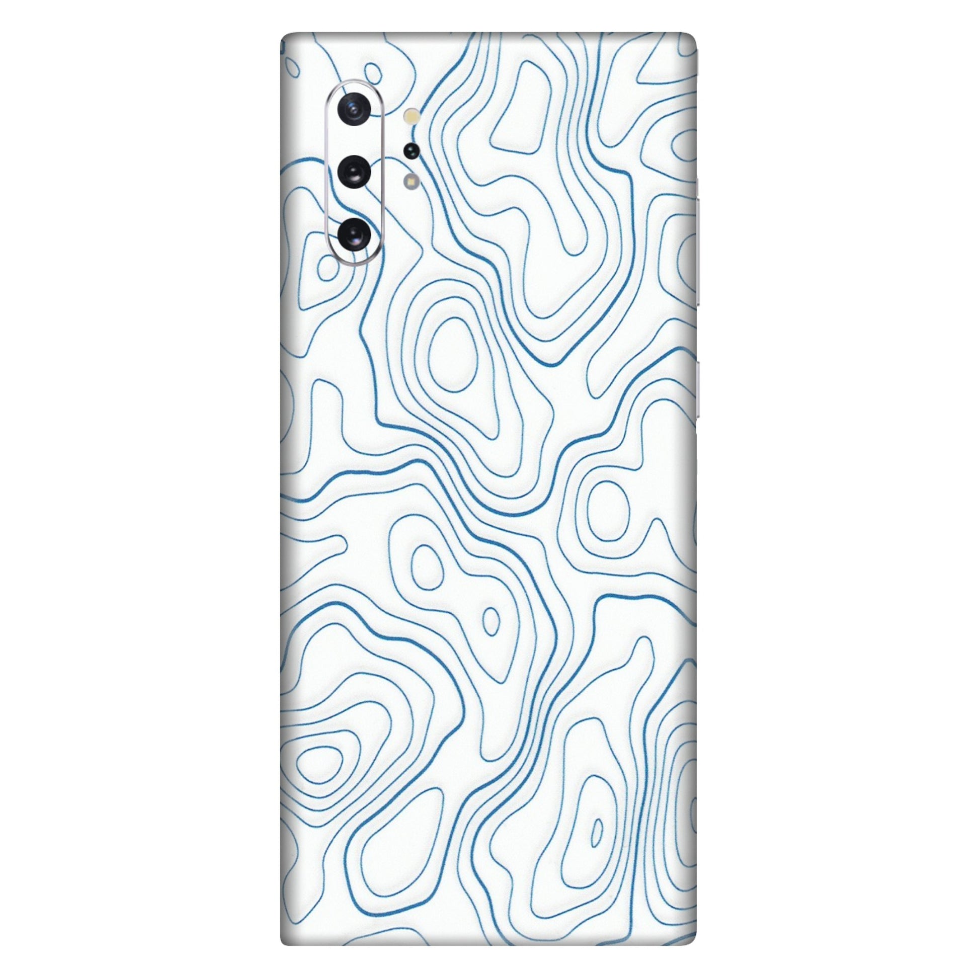 Samsung M/F/Note/Flip and C Phone Skins (All Models) - Blue And White Swirls - Matte Finish (M-139) Samsung Galaxy Note 10 Plus