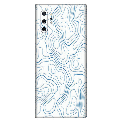 Samsung M/F/Note/Flip and C Phone Skins (All Models) - Blue And White Swirls - Matte Finish (M-139) Samsung Galaxy Note 10 Plus