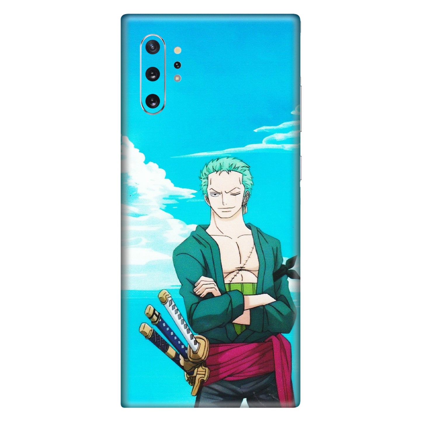 Samsung M/F/Note/Flip and C Phone Skins (All Models) - Cool Swordman Zoro Anime - Matte Finish (M-143) Samsung Galaxy Note 10 Plus