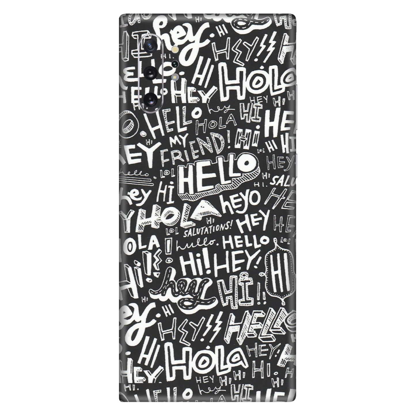 Samsung M/F/Note/Flip and C Phone Skins (All Models) - Hi Hello Doodles - Matte Finish (M-25) Samsung Galaxy Note 10 Plus