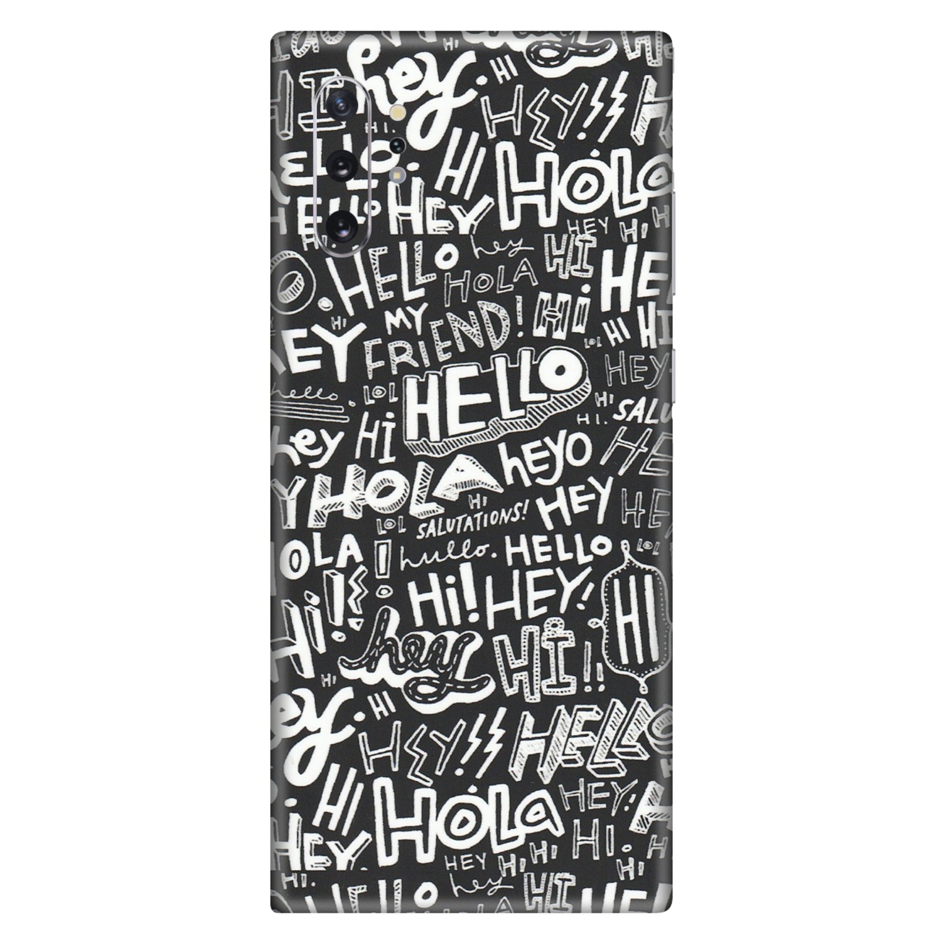 Samsung M/F/Note/Flip and C Phone Skins (All Models) - Hi Hello Doodles - Matte Finish (M-25) Samsung Galaxy Note 10 Plus