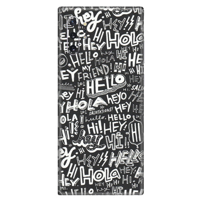 Samsung M/F/Note/Flip and C Phone Skins (All Models) - Hi Hello Doodles - Matte Finish (M-25) Samsung Galaxy Note 10 Plus
