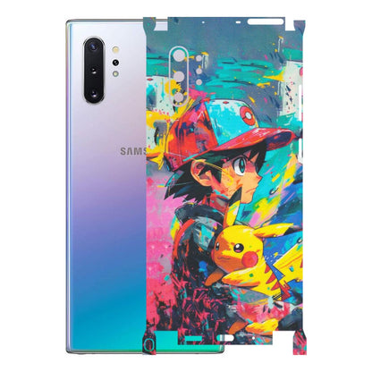 Samsung M/F/Note/Flip and C Phone Skins (All Models) - Ash & Pikachu - Matte Finish (M-26) Samsung Galaxy Note 10 Plus