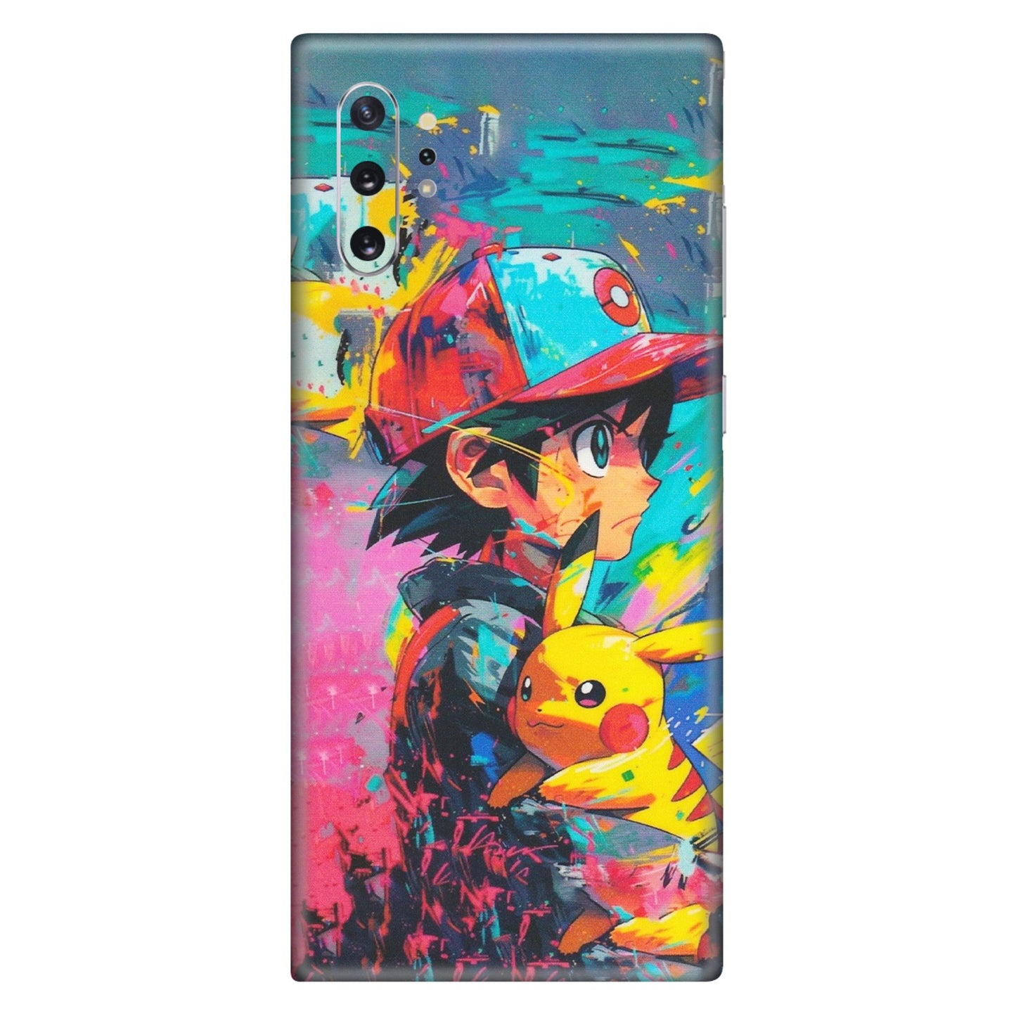 Samsung M/F/Note/Flip and C Phone Skins (All Models) - Ash & Pikachu - Matte Finish (M-26) Samsung Galaxy Note 10 Plus