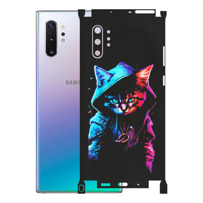 Samsung M/F/Note/Flip and C Phone Skins (All Models) - Cyberpunk Cat - Matte Finish (M-45) Samsung Galaxy Note 10 Plus