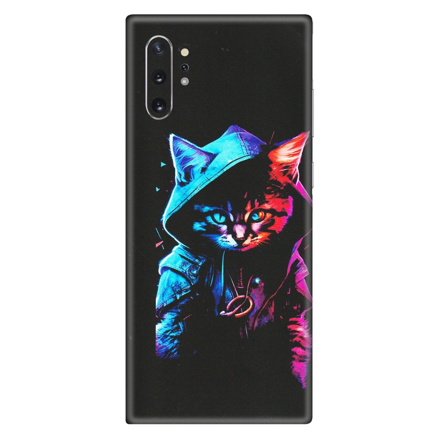 Samsung M/F/Note/Flip and C Phone Skins (All Models) - Cyberpunk Cat - Matte Finish (M-45) Samsung Galaxy Note 10 Plus