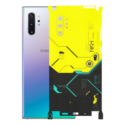 Samsung M/F/Note/Flip and C Phone Skins (All Models) - Black Yellow Technica - Matte Finish (M-53) Samsung Galaxy Note 10 Plus