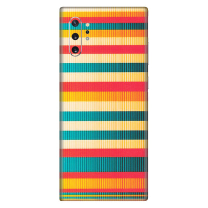 Samsung M/F/Note/Flip and C Phone Skins (All Models) - Colourful Stripes Soothing Effect - Matte Finish (M-86) Samsung Galaxy Note 10 Plus