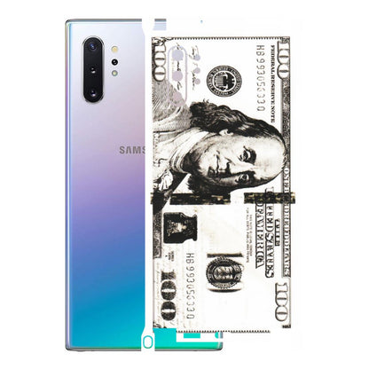 Samsung M/F/Note/Flip and C Phone Skins (All Models) - 100 Dollar Currency - Transparent Finish (T-01) Samsung Galaxy Note 10 Plus